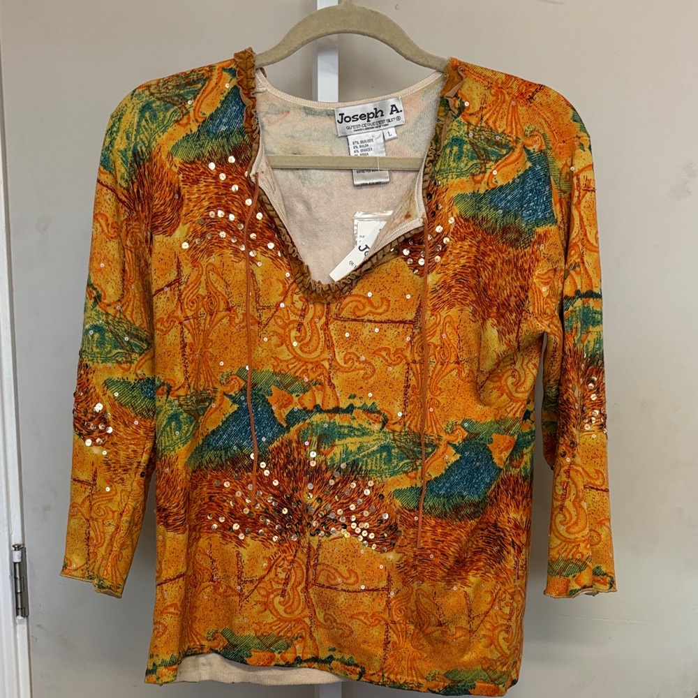 NWT Joseph Multicolor Artistic Blouse